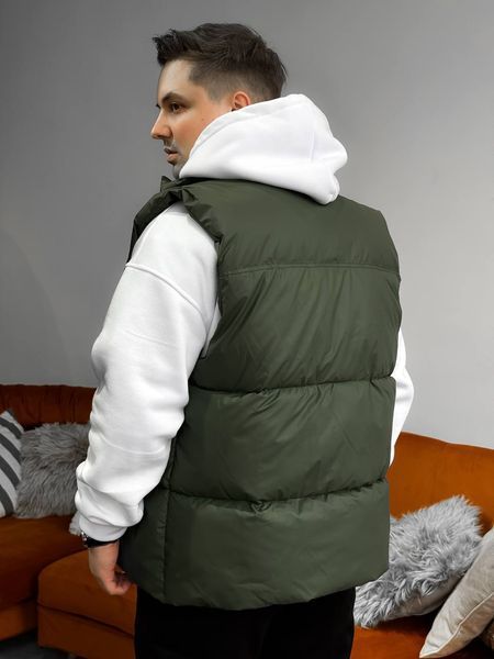 Чоловіча oversize жилетка у зеленому кольорі jl7 фото