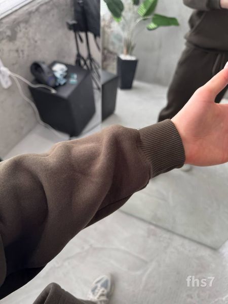 Мужской oversize костюм худи+брюки в цвете хаки fhs7 фото