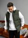 Чоловіча oversize жилетка у зеленому кольорі jl7 фото 5