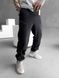Мужские oversize флисовые брюки в графитовом цвете v13 фото 4