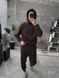 Мужской oversize костюм худи+брюки в цвете хаки fhs7 фото 3