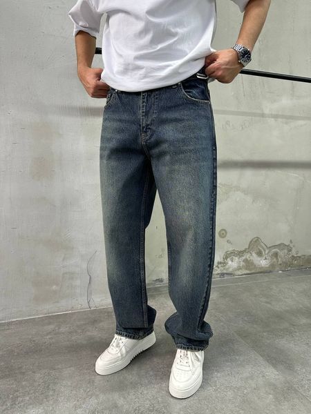 Мужские свободные джинсы Baggy в темно-синем цвете sn-3020-k29 фото