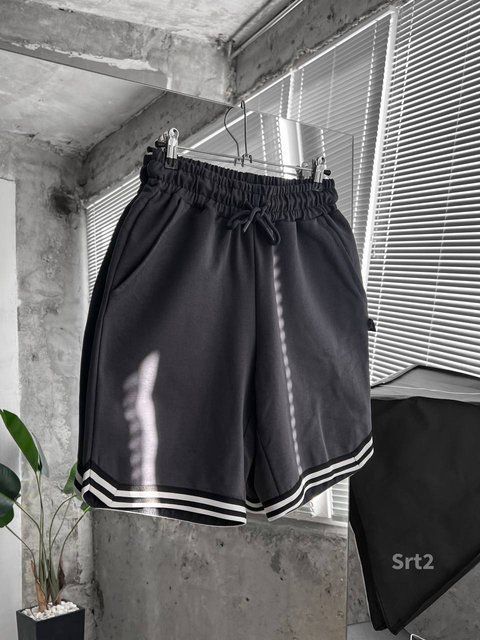 Мужские oversize шорты в графитовом цвете srt2 фото