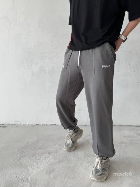 Чоловічі oversize спортивні штани у сірому кольорі mark9 фото