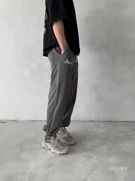 Чоловічі oversize спортивні штани у сірому кольорі mark9 фото