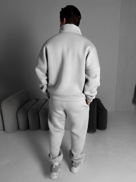 Чоловічий oversize костюм світшот+штани у сірому кольорі kos55 фото