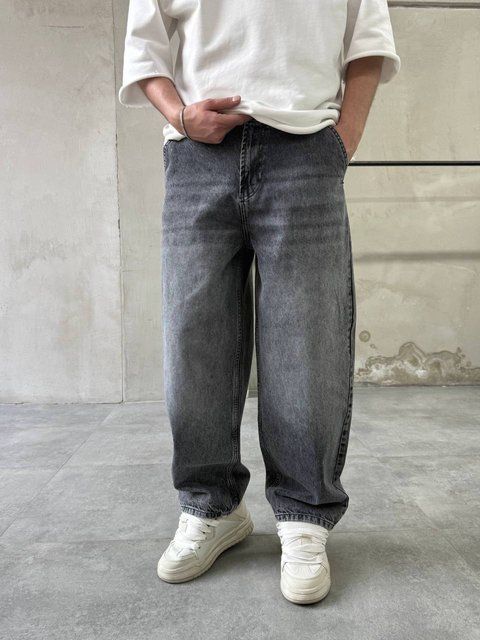 Мужские джинсы Baggy в сером цвете 3313k9v-29 фото