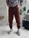 Мужские oversize джоггеры на флисе в коричневом цвете fstn12 фото 1