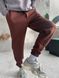 Мужские oversize джоггеры на флисе в коричневом цвете fstn12 фото 4