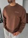 Чоловічий oversize лонгслів у коричневому кольорі tt2464 фото 1