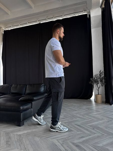 Мужские брюки с накладными карманами в графитовом цвете rd530k-S фото