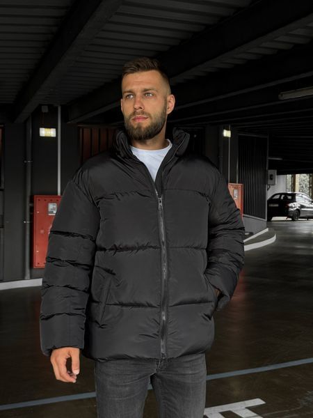 Мужская зимняя oversize куртка в черном цвете rd487 фото