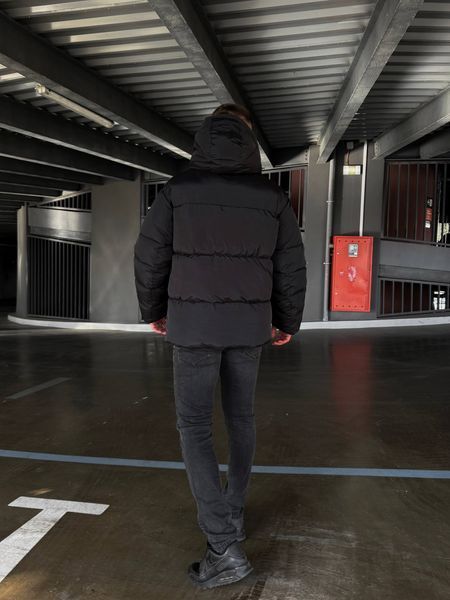 Мужская зимняя oversize куртка в черном цвете rd487 фото