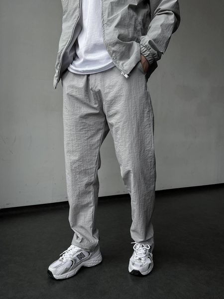 Мужской oversize костюм в светло-сером цвете mr3040 фото