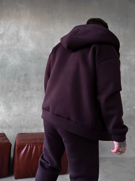 Мужской oversize спортивный костюм в коричневом цвете kos26 фото