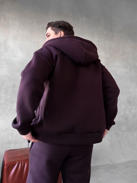 Мужской oversize спортивный костюм в коричневом цвете kos26 фото