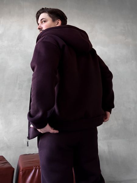Мужской oversize спортивный костюм в коричневом цвете kos26 фото