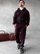 Мужской oversize спортивный костюм в коричневом цвете kos26 фото 3