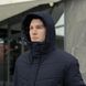 Чоловіча подовжена зимова куртка у темно-синьому кольорі owku3013db фото 4