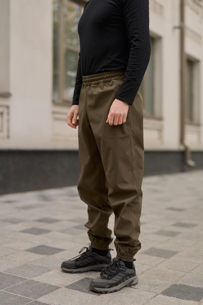 Мужские брюки Softshell на флисе в цвете хаки 1550780272 фото