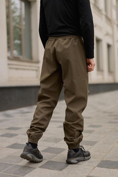 Мужские брюки Softshell на флисе в цвете хаки 1550780272 фото
