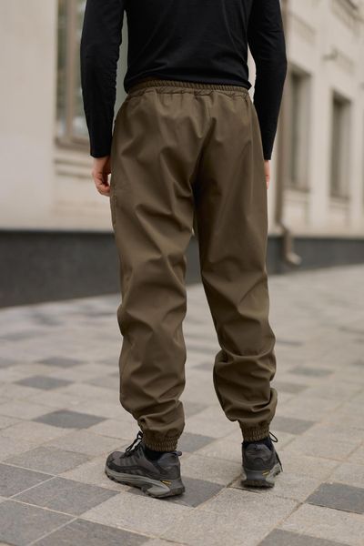 Мужские брюки Softshell на флисе в цвете хаки 1550780272 фото