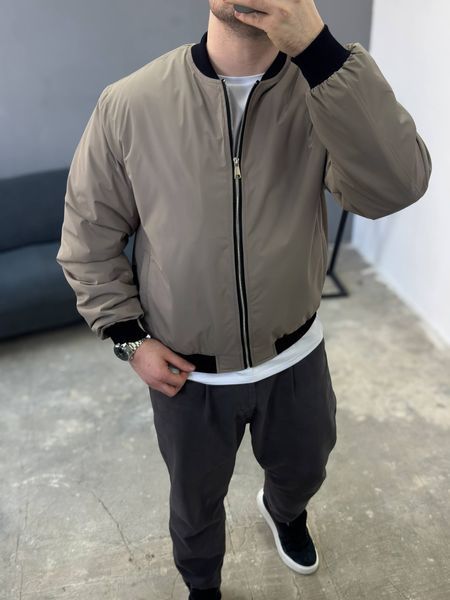 Мужской oversize бомбер в бежевом цвете rd539p-S фото