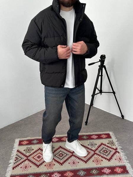 Мужская oversize куртка в черном цвете bk2266 фото