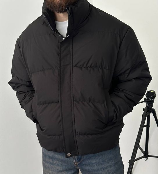 Мужская oversize куртка в черном цвете bk2266 фото