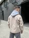 Мужская oversize джинсовая куртка в бежевом цвете gs2388 фото 7