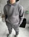Мужской oversize костюм худи+брюки в темно-сером цвете fhs9 фото 2