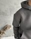 Мужской oversize костюм худи+брюки в темно-сером цвете fhs9 фото 5