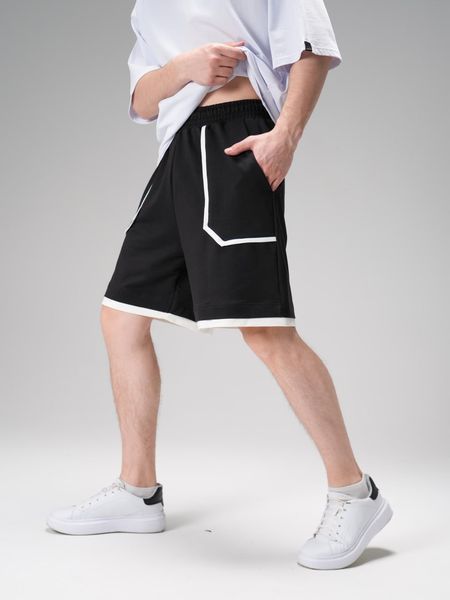 Чоловічі oversize шорти у чорному кольорі sohr5296bage-S фото