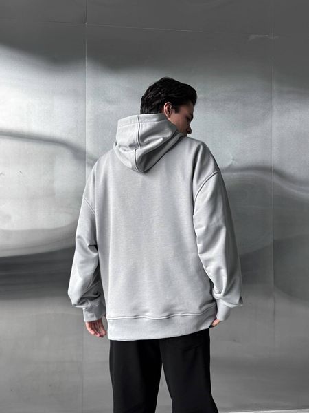 Чоловіче oversize худі у сірому кольорі rd447 фото