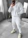 Чоловічий oversize костюм на флісі у світло-сірому кольорі pgt4n фото 2