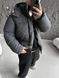 Чоловіча зимова oversize куртка у графітовому кольорі dp25 фото 1