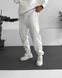 Мужские спортивные штаны на флисе в белом цвете vz-sb204wht-fl фото 1