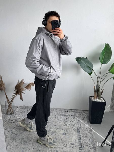 Мужская oversize ветровка в сером цвете ler3n фото