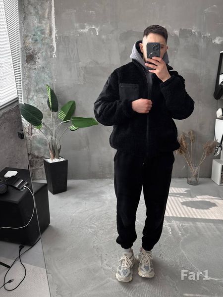 Чоловічий oversize бомбер у чорному кольорі far1k фото