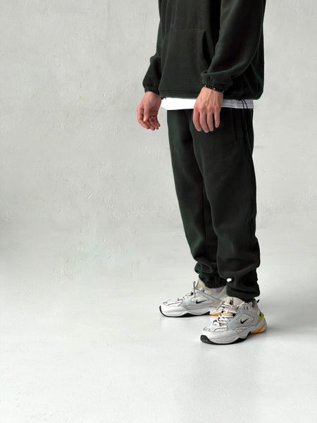 Мужской oversize флисовый костюм в цвете хаки l00422 фото