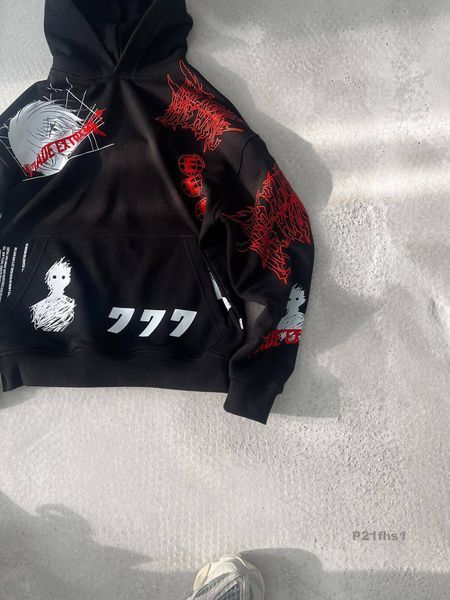 Мужской oversize костюм с принтом в черном цвете p21fhs1 фото