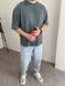 Мужская oversize футболка в сером цвете jj295-1 фото 5
