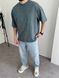 Мужская oversize футболка в сером цвете jj295-1 фото 4