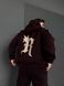 Мужская oversize кофта с принтом в коричневом цвете xu24 фото 2