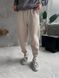 Мужские oversize джоггеры на флисе в бежевом цвете fstn6 фото 1