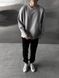 Мужской oversize свитшот в сером цвете rd449 фото 3