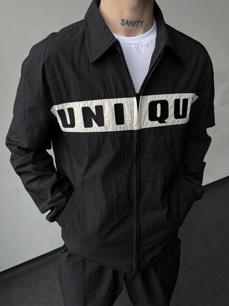 Чоловічий oversize костюм у чорному кольорі mr3041 фото