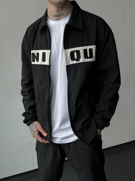 Чоловічий oversize костюм у чорному кольорі mr3041 фото
