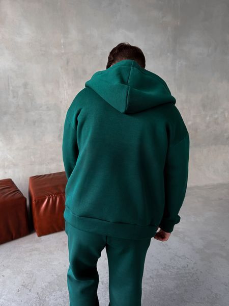 Чоловічий oversize спортивний костюм у зеленому кольорі kos27 фото