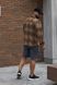 Мужская байковая oversize рубашка в коричневом цвете 124741211 фото 2